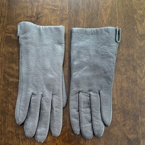 Gray Leather Womens Gloves